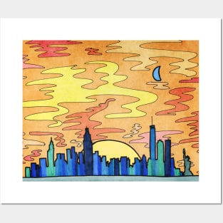 New York City Skyline Posters and Art